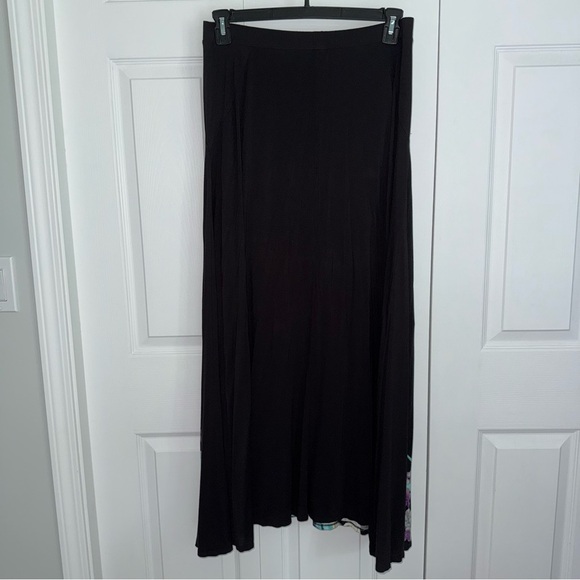 Jennifer Lopez Black and Purple Maxi A-Line Skirt size Large - Picture 2 of 10